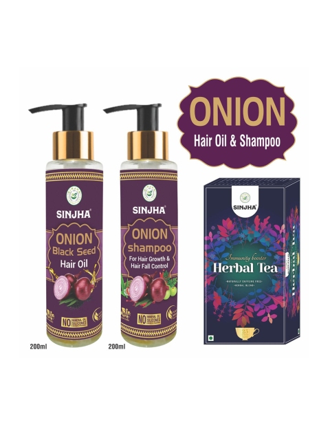 

SINJHA Set of 3 Purple Aadivasi Hair Oil with Tulsi Drops