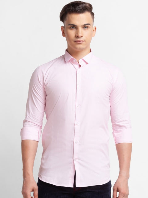 

mode de base Men Pink Slim Fit Cotton Casual Shirt