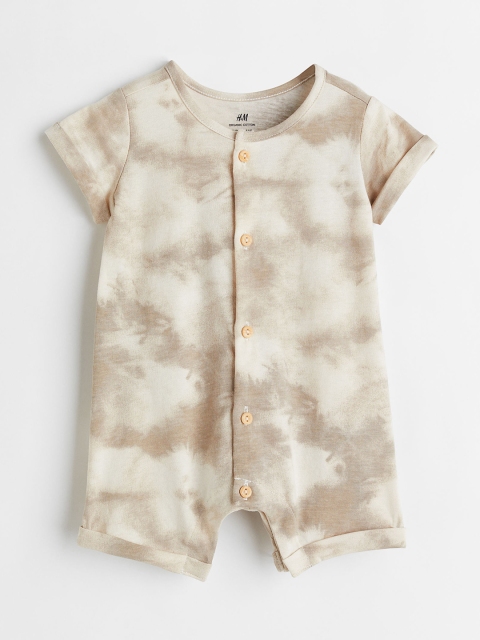 

H&M Boys Beige Cotton Romper Suit