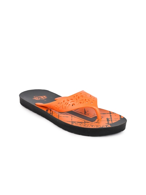 

Liberty Women Orange & Black Printed Sliders