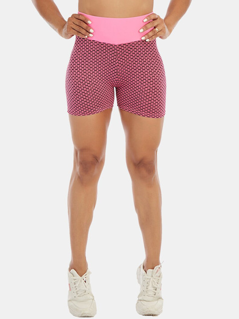 

URBANIC Women Red Printed Slim Fit Shorts