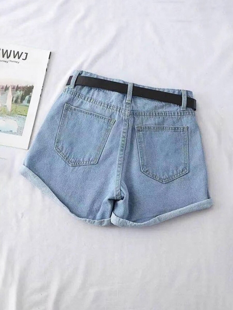 

URBANIC Women Blue Washed Denim Shorts