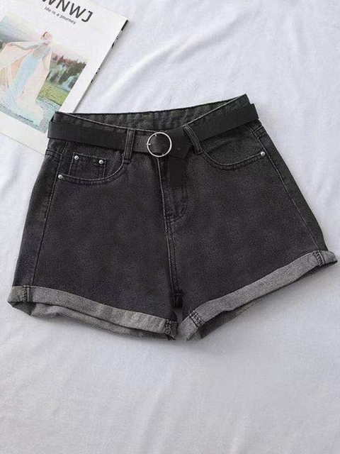 

URBANIC Women Grey Denim Shorts