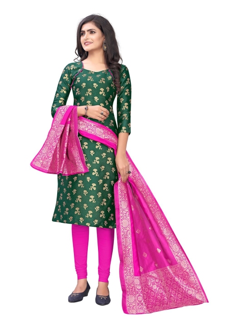 

Pisara Green & Pink Unstitched Dress Material