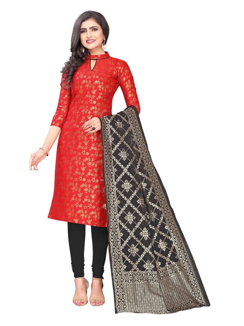

Pisara Red & Blue Unstitched Dress Material