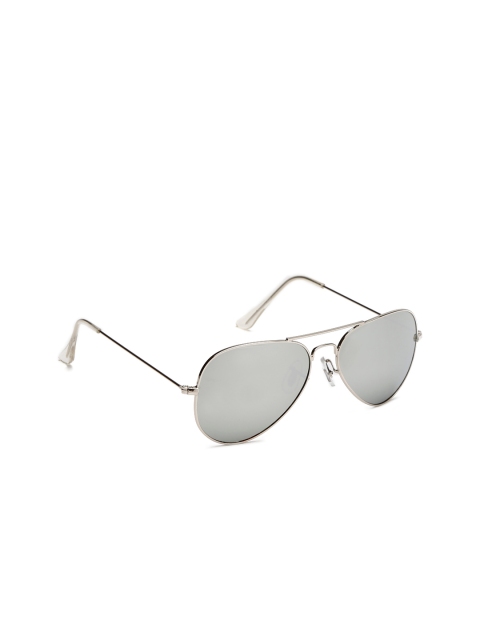 

Flying Machine Men Mirrored Aviator Sunglasses FMAE0123, Silver