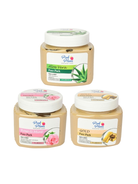 

Pink Plums Pack of 3 Paraben Free Face Mask, 500 ml each, Multi