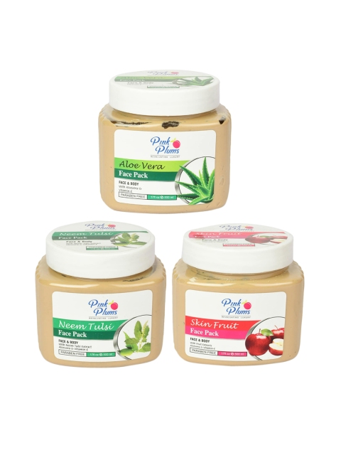 

Pink Plums Pack of 3 Paraben Free Face Mask, 500 ml each, Multi