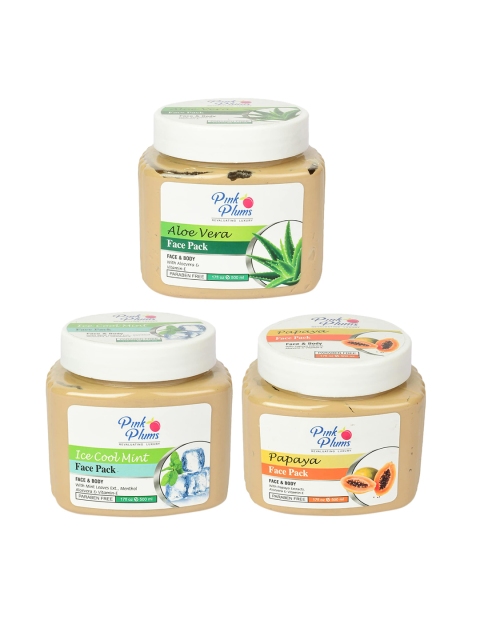 

Pink Plums Pack of 3 Paraben Free Face Mask, 500 ml each, Multi