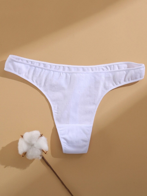 

URBANIC Women White Solid Cotton Basic Briefs