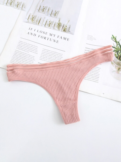 

URBANIC Women Pink Solid Pure Cotton Basic Simplicity Briefs