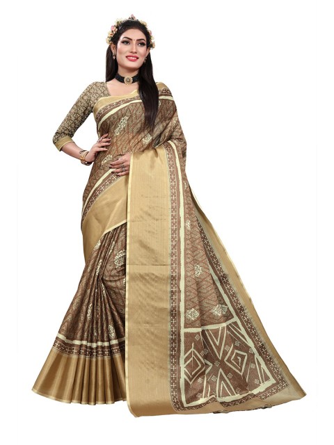 

Pisara Brown Silk Cotton Saree