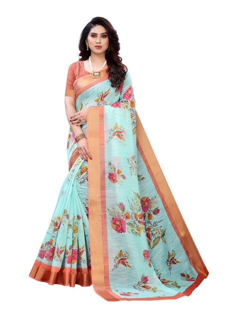 

Pisara Teal & Red Floral Silk Cotton Saree