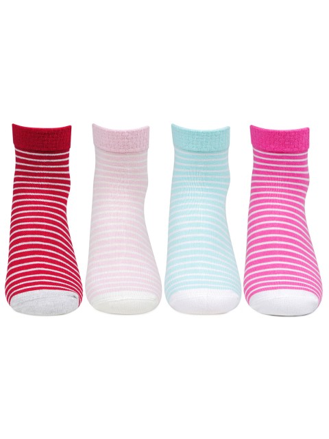 

Bonjour Women Pack of 4 Assorted Cotton Ankle Length Socks