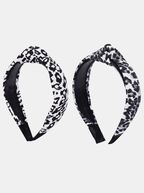 

Kryptic Girls Off White & Black Set of 2 Hairband