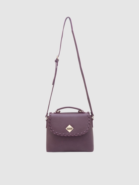 

Globus Maroon PU Structured Sling Bag