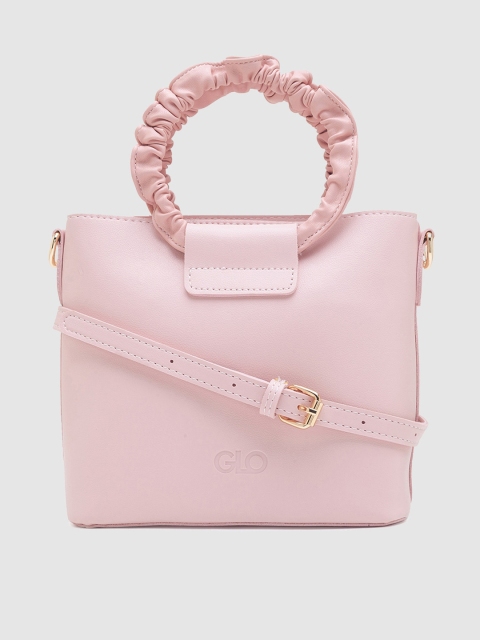 

Globus Nude-Coloured PU Structured Handheld Bag