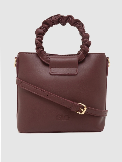 

Globus Maroon PU Structured Handheld Bag with Tasselled