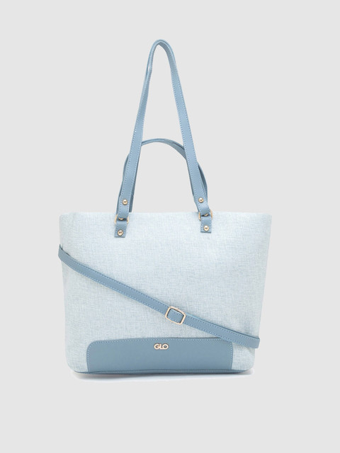 

Globus Grey Colourblocked PU Oversized Structured Tote Bag