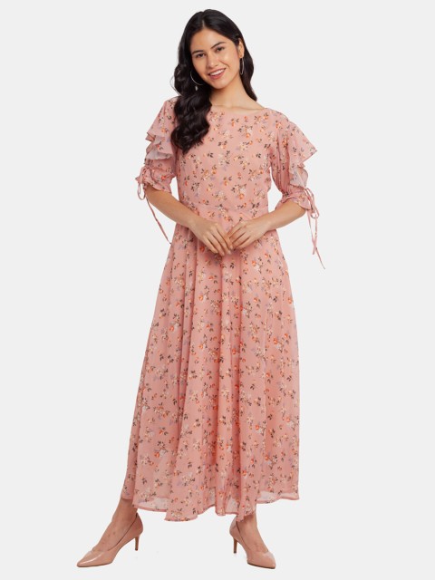 

Zink London Beige Floral Maxi Dress