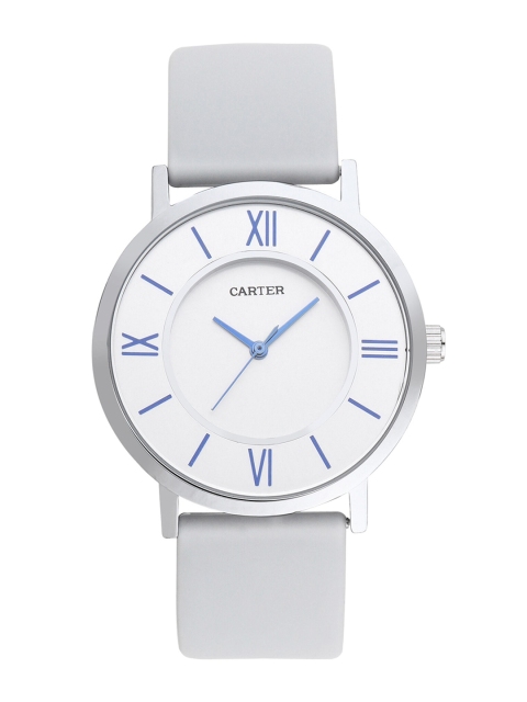 

Sandy D Carter Men White Brass Dial & Grey Straps Analogue Watch SD-Carter-25-GRY