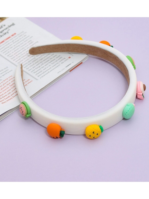 

Yellow Bee Girls White & Green Hairband