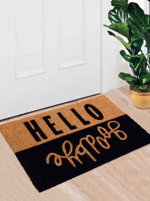 

Saral Home Beige & Black Rectangular Anti-Skid Coir Doormat