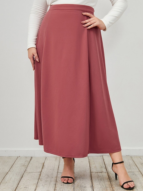 

URBANIC Women Red Solid A-Line Skirts