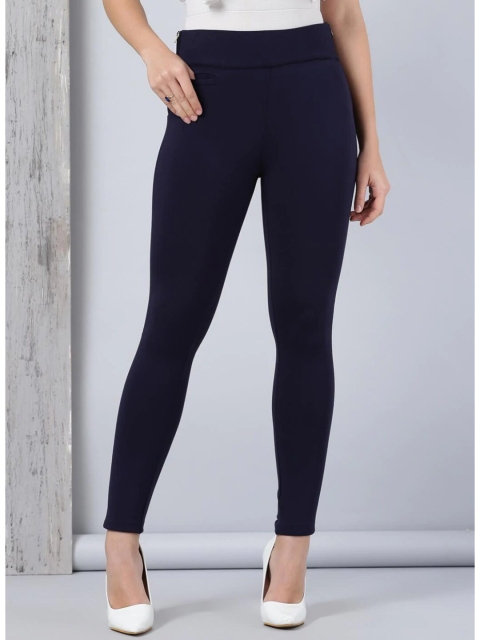 

Lakshita Women Navy Blue Solid Skinny-Fit Jeggings