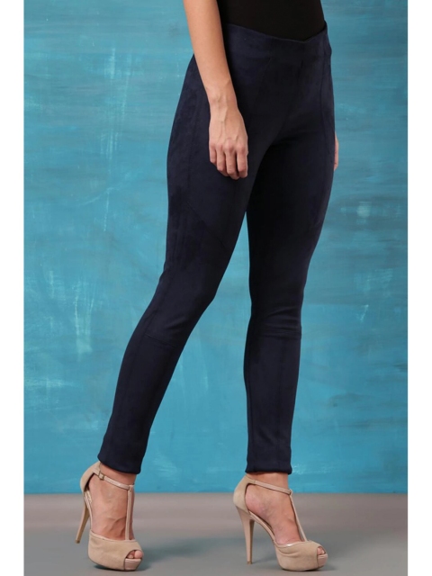 

Lakshita Women Navy Blue Solid Skinny-Fit Jeggings