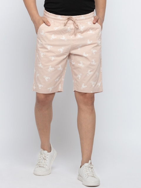 

Status Quo Men Pink Conversational Printed Shorts