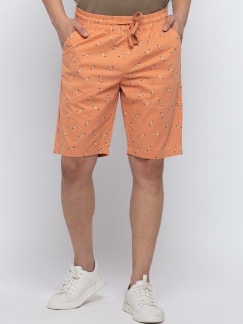 

Status Quo Men Green Printed Shorts