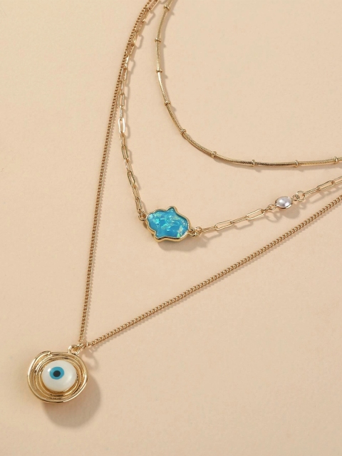 

Young & Forever Gold-Toned & White Gold-Plated Layered Necklace