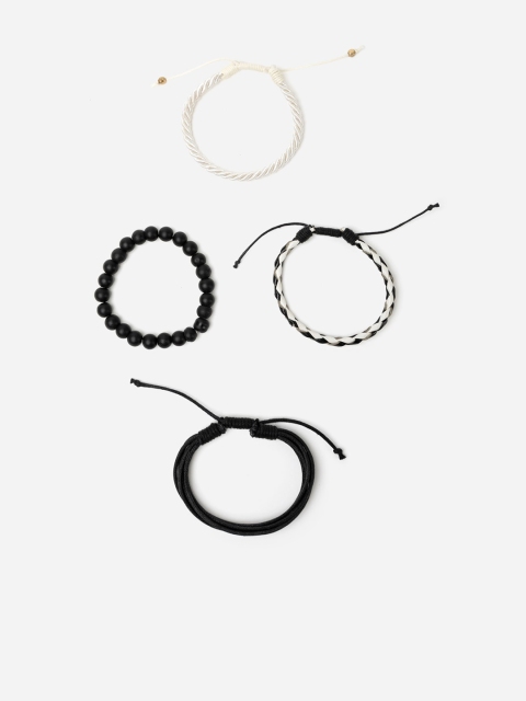 

FRATERNITY Men Set of 4 Black & White Bracelets