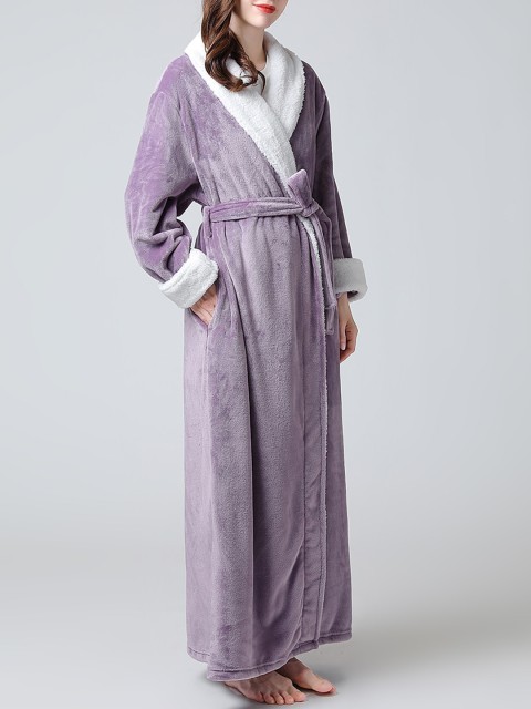 

URBANIC Women Purple Solid Robe