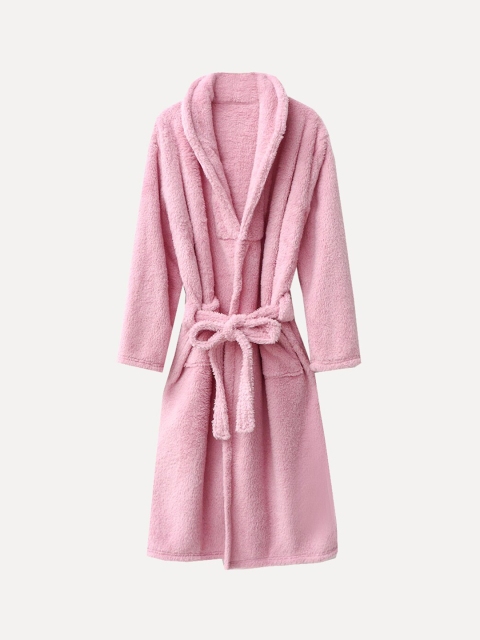 

URBANIC Women Pink Solid Lounge Robe