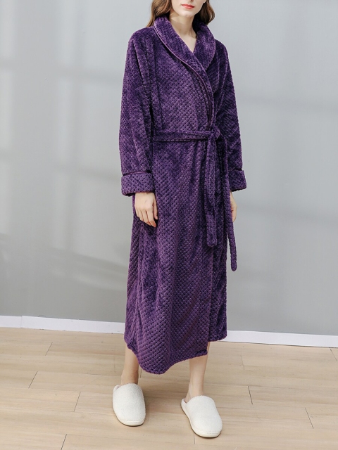 

URBANIC Women Purple Solid Lounge Robe