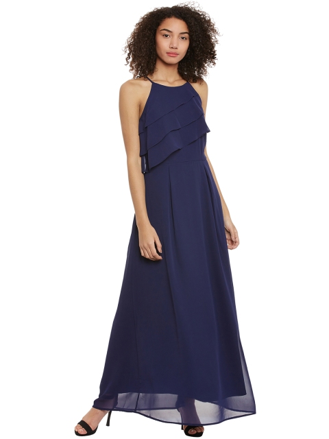 Femella Women Navy Blue Solid Maxi Dress available at myntra for Rs.700