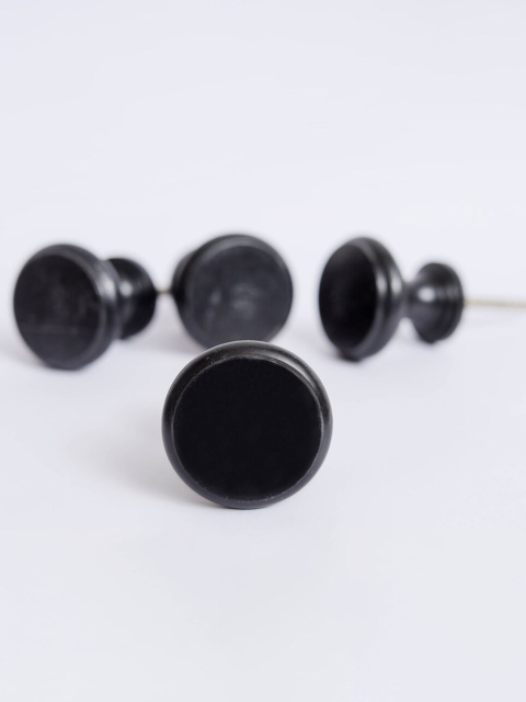

Home Centre Set of 6 Black Metal Matte Round Drawer Knob