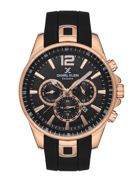 

Daniel Klein Men Black Embellished Dial & Black Straps Analogue Watch