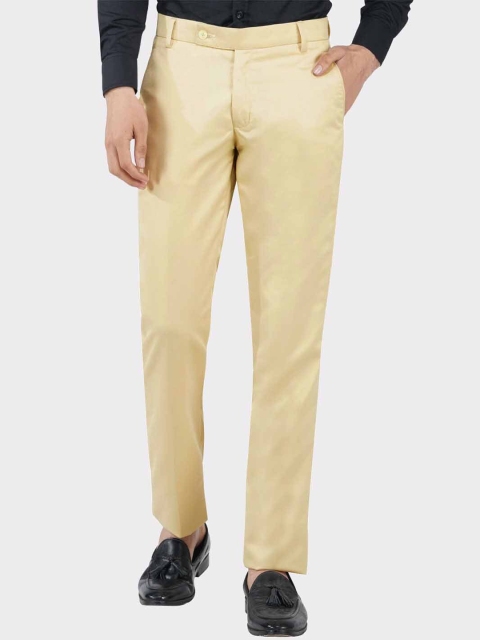 

TAHVO Men Beige Tailored Trousers