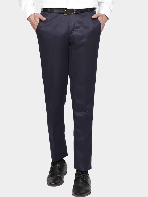 

TAHVO Men Blue Tailored Trousers