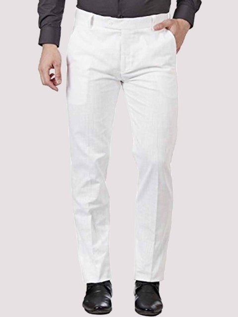 

TAHVO Men White Tailored Trousers