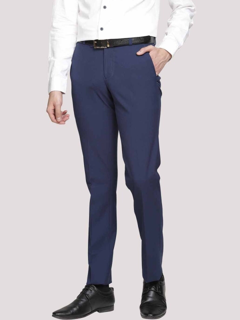 

TAHVO Men Blue Tailored Trousers