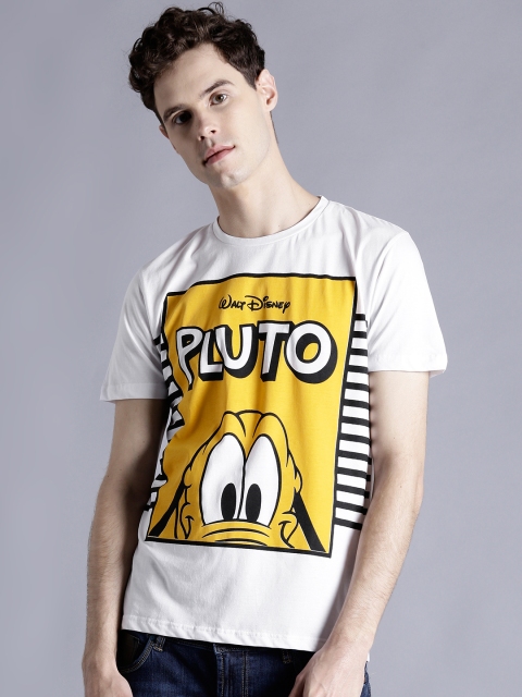 

Kook N Keech Disney Men White Printed Round Neck T-shirt