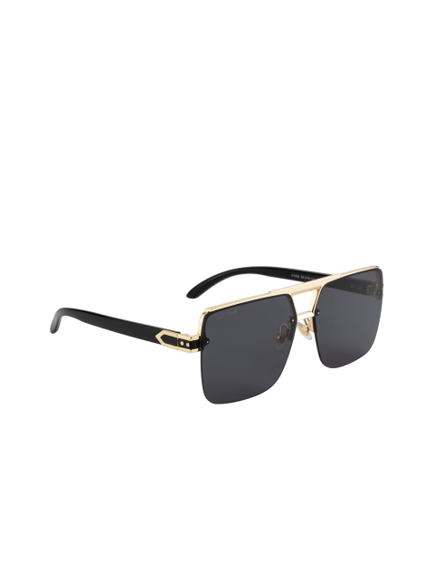 

Ted Smith Unisex Grey Lens & Gold-Toned Aviator Sunglasses with UV Protected Lens