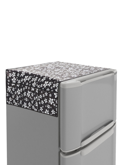 

Home Centre Corsica Black Floral Printed Refrigrator Top-Load Cover