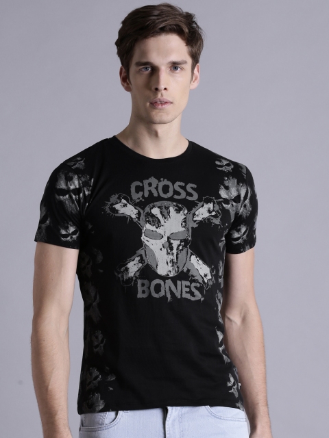 

Kook N Keech Marvel Men Black Printed Round Neck T-shirt