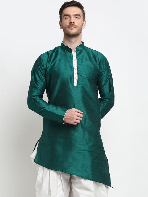 

Benstoke Men Green Gotta Patti Kurta