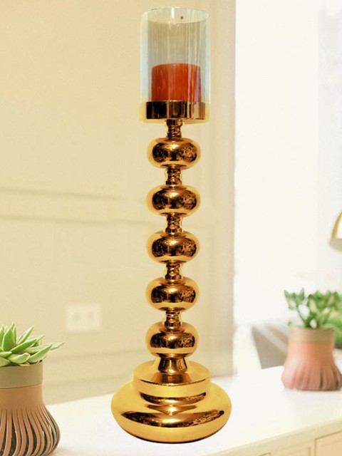 

The White Ink Dcor Gold-Toned Candle Holder